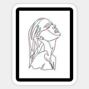 Minimalistic Woman Sticker